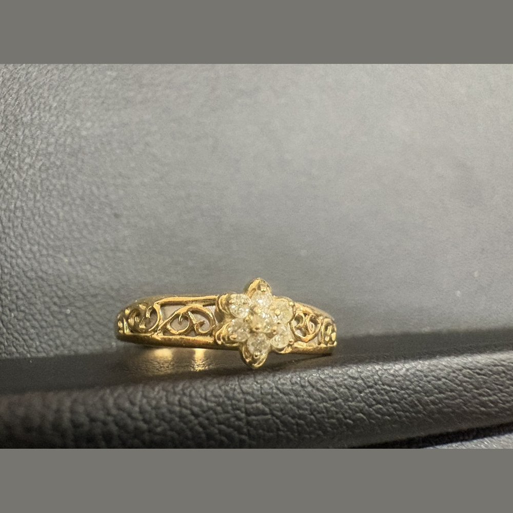 K18 ダイヤ フラワー透かしリング 買取実績